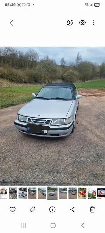 Gebraucht Saab 9-3 205 PS (150 kW) 2000 Silber Cabrio