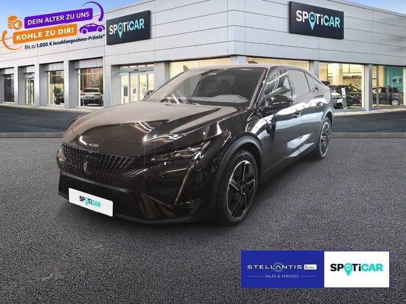 Lackierung schwarz perla nera pe (metallic) Gebraucht 2023 Peugeot 408 GT Limousine | 28.780 € (Guter Preis) - Bild 1/4