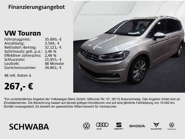 Ivory silver metallic Gebraucht 2024 VW Touran Highline Van / Kleinbus | 35.690 € (Fairer Preis) - Bild 1/4