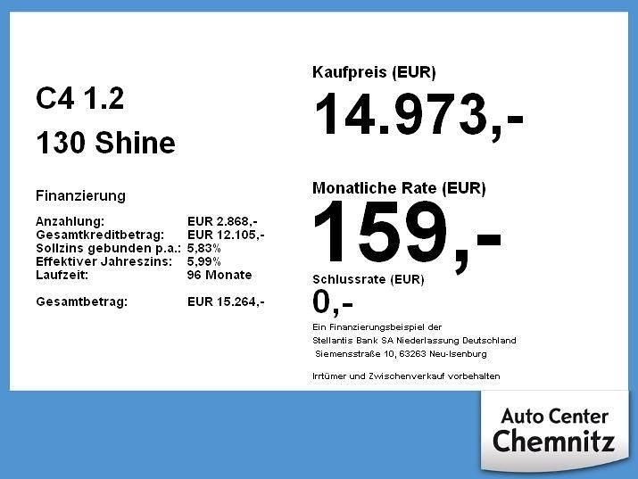 Gebraucht Citroën C4 PureTech 131 PS (96 kW) 2023 Blau Limousine