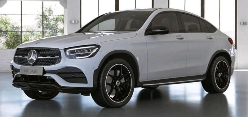 Weiß Gebraucht 2022 Mercedes GLC300 AMG line Plus Coupé | 52.600 € (Teuer) - Bild 1/4
