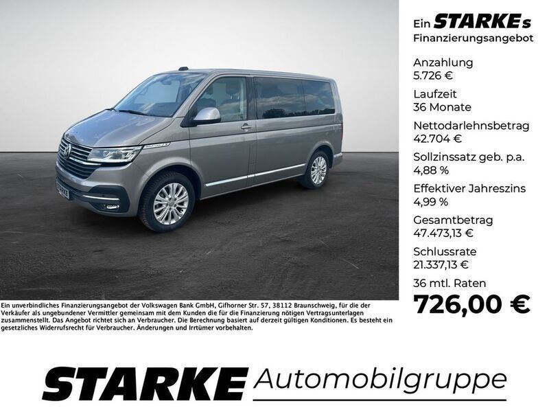 Beige (mojave beige metallic) Gebraucht 2021 VW T6.1 Generation Six Van | 48.430 € (Teuer) - Bild 1/4