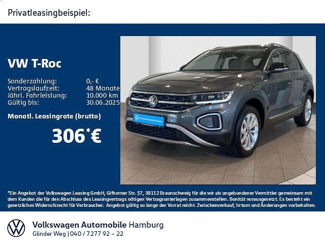 Indiumgrau metallic/schwarz Gebraucht 2024 VW T-Roc Style SUV | 32.390 € (Etwas zu teuer) - Bild 1/2