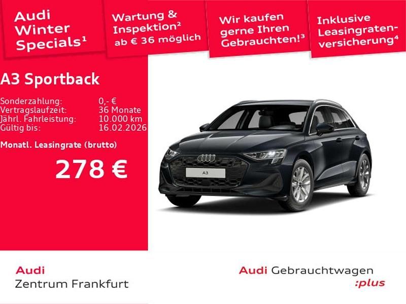 Manhattangrau metallic Gebraucht 2024 Audi A3 Ambiente Limousine | 28.770 € (Guter Preis) - Bild 1/3