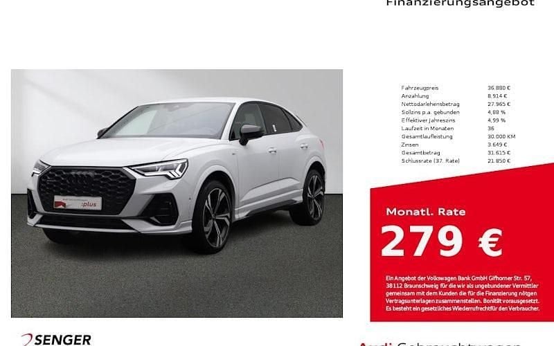 Weiß Gebraucht 2022 Audi Q3 Sportback S-Line SUV | 36.880 € (Fairer Preis) - Bild 1/4