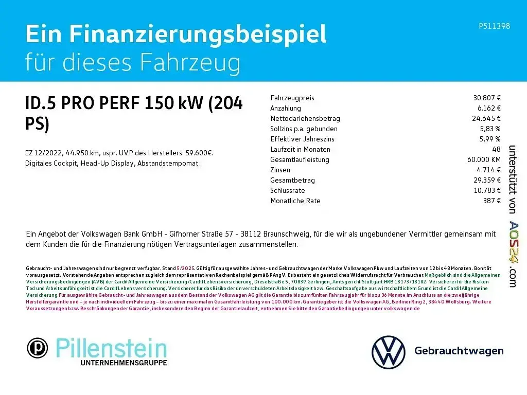 Gebraucht VW ID.5 Pro Performance 150 kW (204 PS) 2022 Schwarz SUV