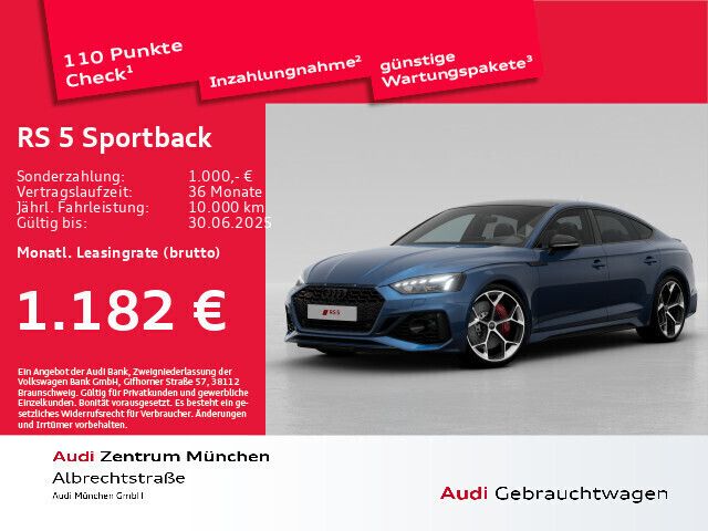 Blau Gebraucht 2022 Audi RS5 Sportback Ambiente Limousine | 93.673 € - Bild 1/2
