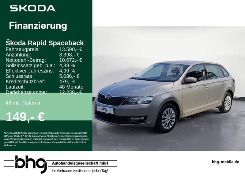 Beige Gebraucht 2019 Skoda Rapid Ambition Kombi | 13.590 € (Fairer Preis) - Bild 1/4