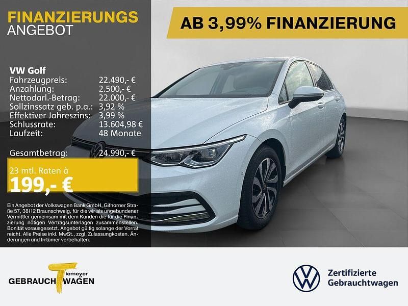 Weiß Gebraucht 2022 VW Golf VIII Active Limousine | 21.490 € (Guter Preis) - Bild 1/4