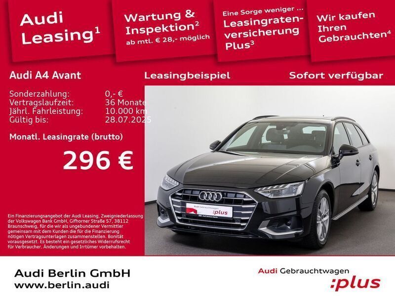 Mythosschwarz metallic Gebraucht 2024 Audi A4 Advanced Plus Kombi | 43.950 € - Bild 1/3