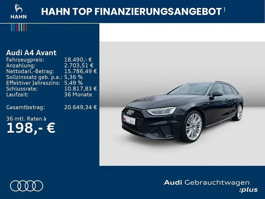 Gebraucht Audi A4 S-Line 136 PS (100 kW) 2023 Mythosschwarz metallic Kombi