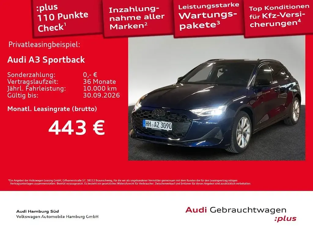 Gebraucht Audi A3 S-Line 150 PS (110 kW) 2026 2d navarrablau metallic Limousine