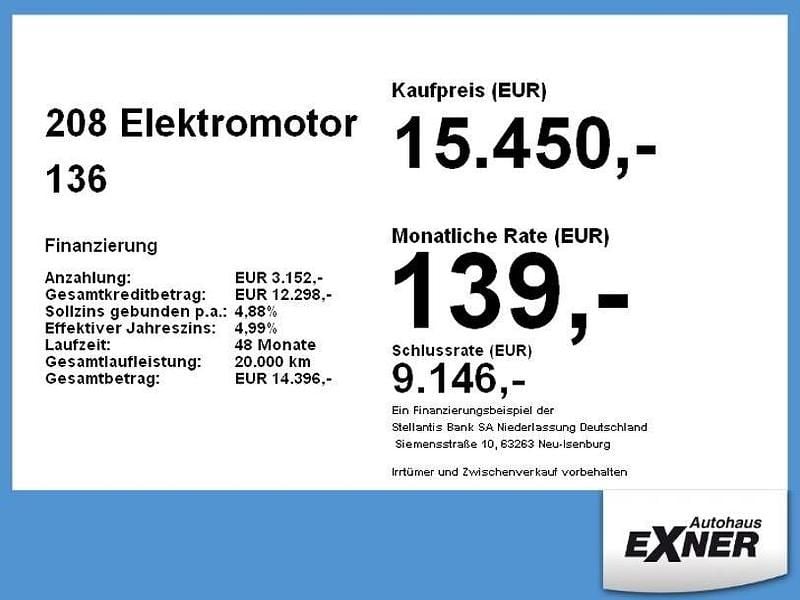 Gebraucht Peugeot e-208 GT 100 kW (136 PS) 2021 Blau Kleinwagen