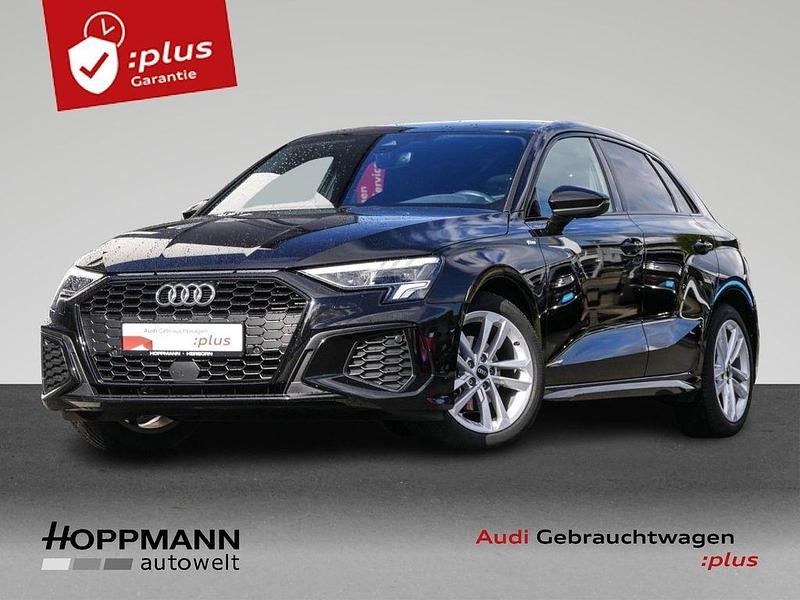 Schwarz Gebraucht 2024 Audi A3 Sportback S-Line Limousine | 34.480 € (Fairer Preis) - Bild 1/4
