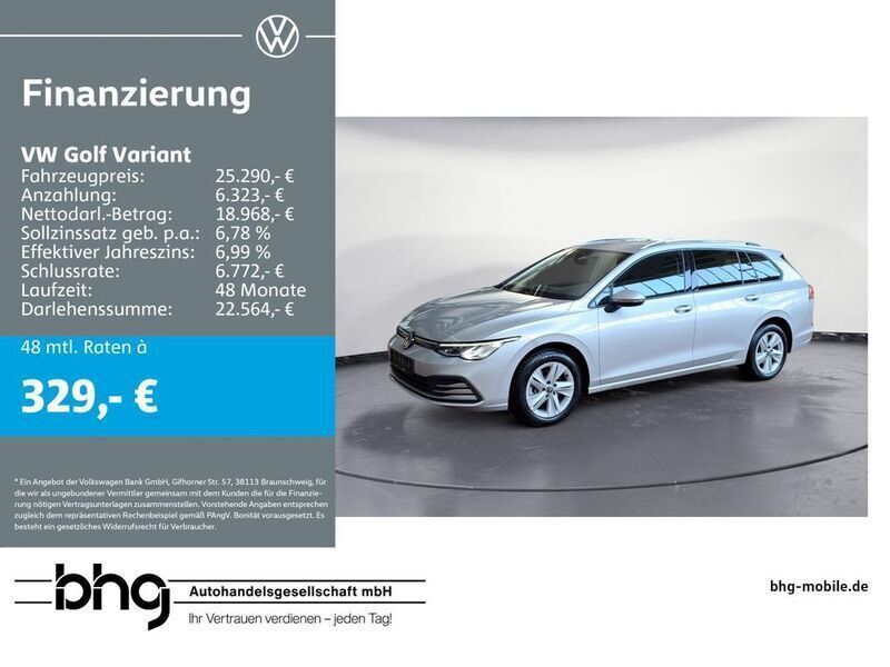 Silber Gebraucht 2023 VW Golf VIII Life Kombi | 25.290 € (Fairer Preis) - Bild 1/4