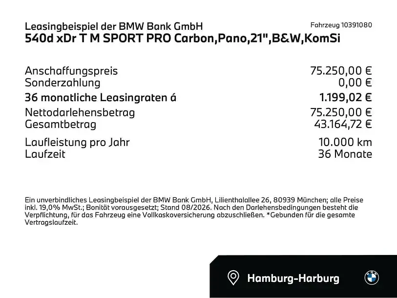 Gebraucht BMW 540 M Sport 286 PS (210 kW) 2025 Schwarz Limousine
