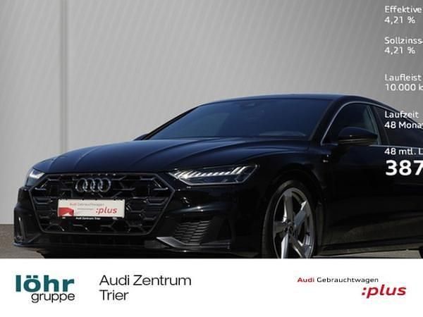 Schwarz (mythosschwarz metallic) Gebraucht 2024 Audi A7 S-Line Limousine | 70.980 € (Fairer Preis) - Bild 1/3