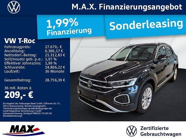 Deep black perleffekt Gebraucht 2024 VW T-Roc Style SUV | 27.679 € (Guter Preis) - Bild 1/3