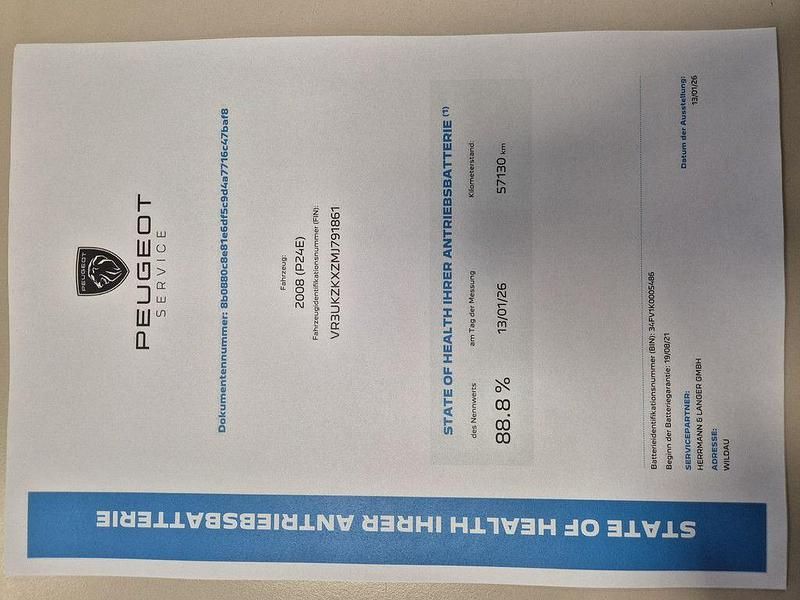 Gebraucht Peugeot e-2008 GT 100 kW (136 PS) 2021 Weiß SUV