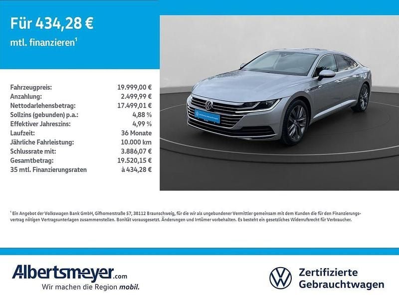Gebraucht VW Arteon Basis 150 PS (110 kW) 2018 Silber Kleinwagen