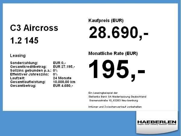 Gebraucht Citroën C3 Aircross 145 PS (106 kW) 2025 Grün (montana grün) SUV