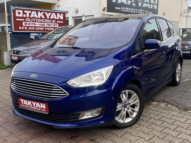 Blau Gebraucht 2017 Ford C-MAX Titanium Van / Kleinbus | 9.990 € (Fairer Preis) - Bild 1/4