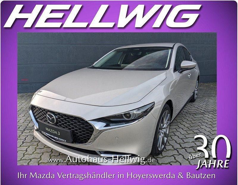 Platinum quartz metallic Neu 2026 Mazda 3 Exclusive Limousine | 28.280 € - Bild 1/4