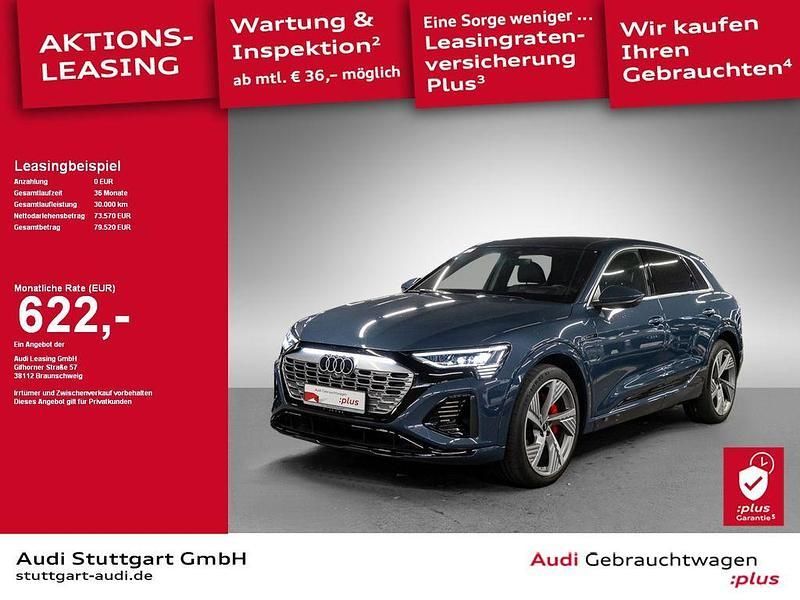 Plasmablau metallic Gebraucht 2024 Audi Q8 e-tron S-Line SUV | 79.950 € - Bild 1/2