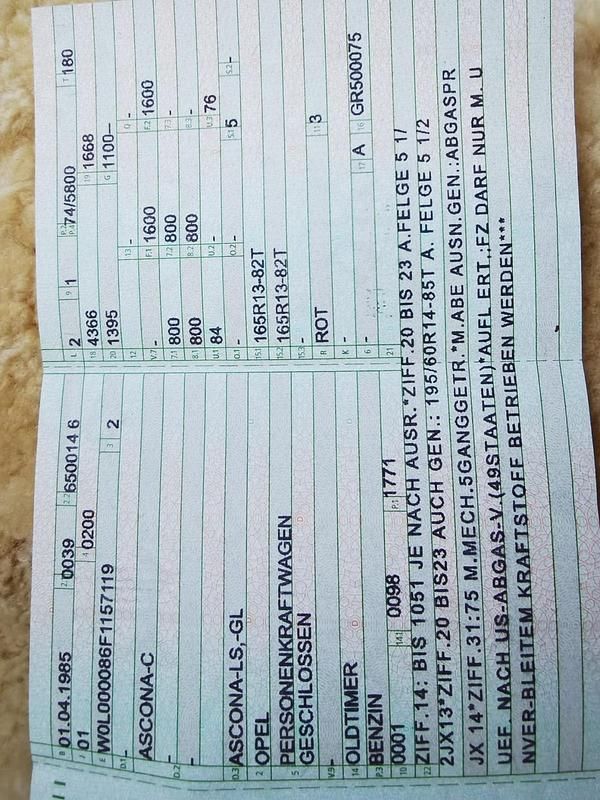Rot Gebraucht 1985 Opel Ascona | 5.500 € - Bild 1/4