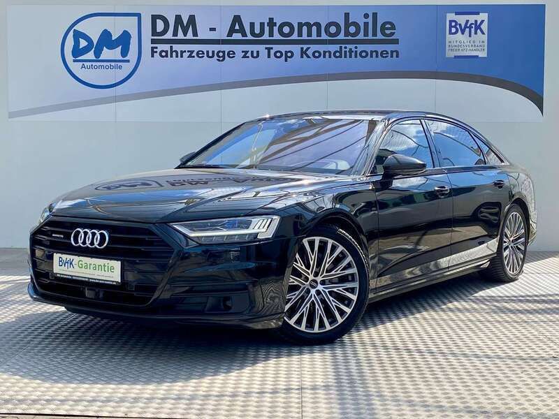 Mythosschwarz metallic Gebraucht 2021 Audi A8L Ambiente Limousine | 43.990 € (Fairer Preis) - Bild 1/4