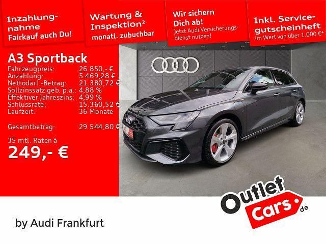 Daytonagrau perleffekt Gebraucht 2022 Audi A3 Sportback e-tron S-Line Limousine | 26.850 € (Fairer Preis) - Bild 1/2
