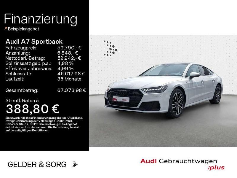 Gletscherweiß metallic Gebraucht 2024 Audi A7 S-Line Kleinwagen | 59.790 € (Superpreis) - Bild 1/4
