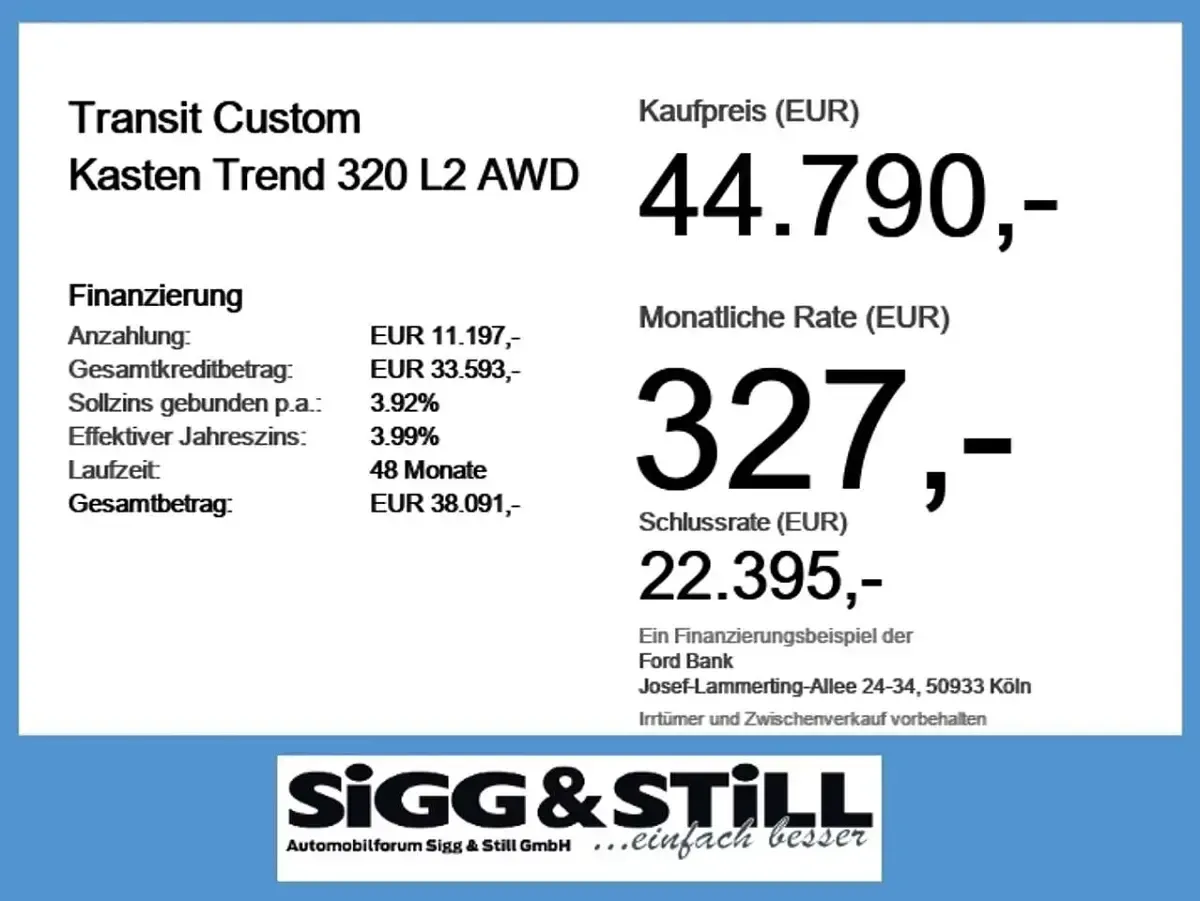 Neu Ford Transit Custom Trend 170 PS (125 kW) 2026 Frost weiß Van / Kleinbus