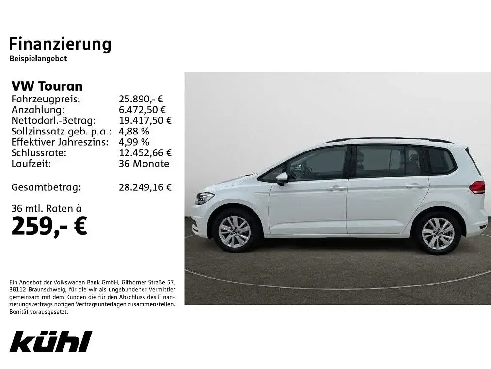 Gebraucht VW Touran Comfortline 150 PS (110 kW) 2023 Pure white Van / Kleinbus