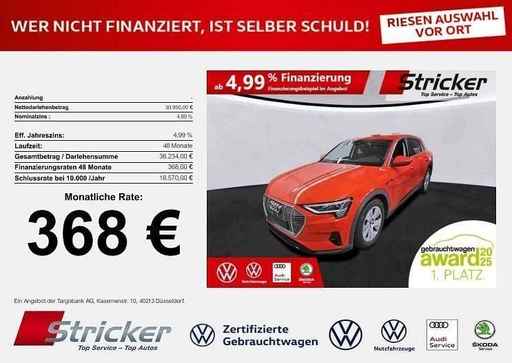 Catalunyarot metallic Gebraucht 2021 Audi e-tron Performance SUV | 30.949 € (Superpreis) - Bild 1/3