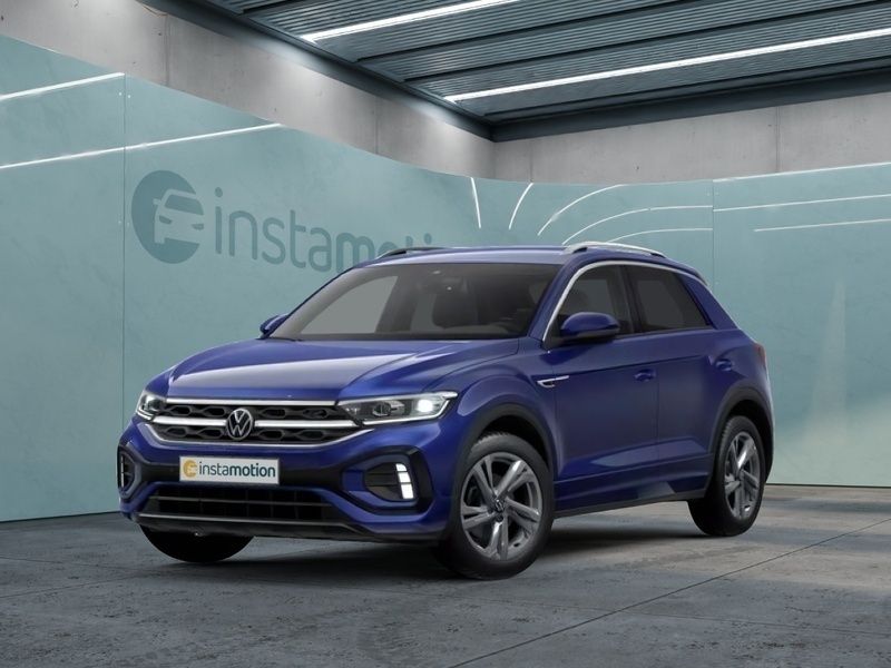 Blau Gebraucht 2024 VW T-Roc R-line SUV | 33.140 € (Etwas zu teuer) - Bild 1/4