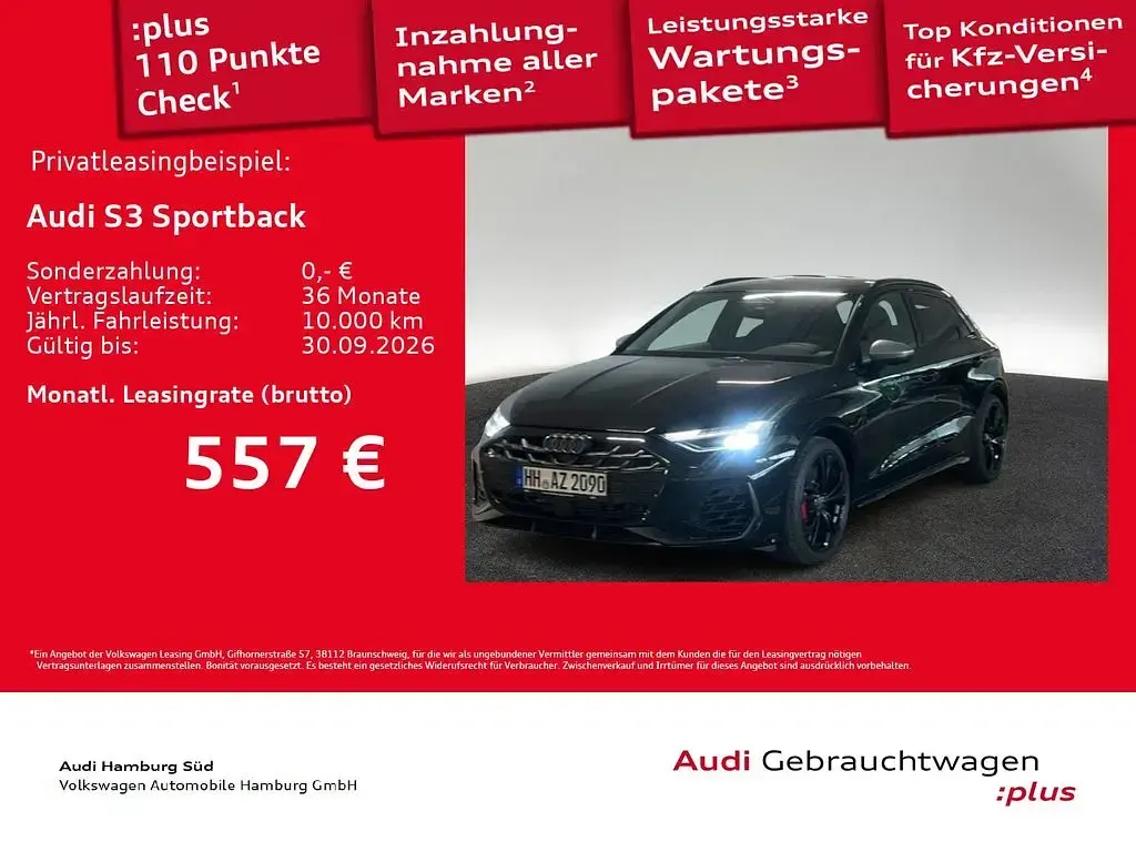 Gebraucht Audi S3 Comfort 333 PS (244 kW) 2026 0e mythosschwarz metallic Limousine