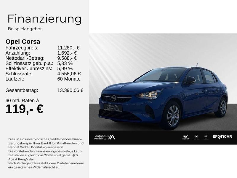 Gebraucht Opel Corsa Edition 75 PS (55 kW) 2022 Perl blau/voltaik blau Kleinwagen