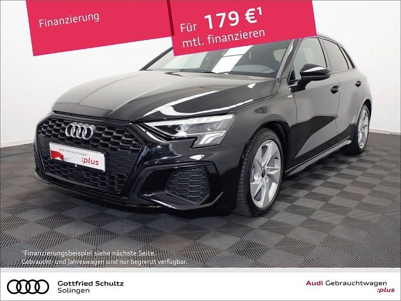 Schwarz Gebraucht 2024 Audi A3 Sportback S-Line Limousine | 32.950 € (Superpreis) - Bild 1/3