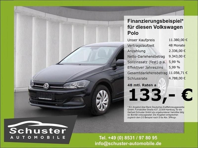 Schwarz Gebraucht 2021 VW Polo Comfortline Kleinwagen | 11.380 € (Guter Preis) - Bild 1/4