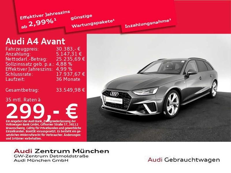 Gebraucht Audi A4 S-Line 163 PS (119 kW) 2023 Daytonagrau perleffekt Kombi