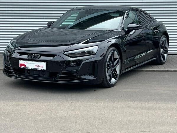 Schwarz (mythosschwarz metallic) Gebraucht 2022 Audi e-tron GT quattro Comfort Limousine | 59.700 € (Superpreis) - Bild 1/4