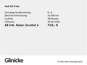Neu Audi Q3 S-Line 272 PS (200 kW) 2025 Schwarz (mythosschwarz metallic) SUV