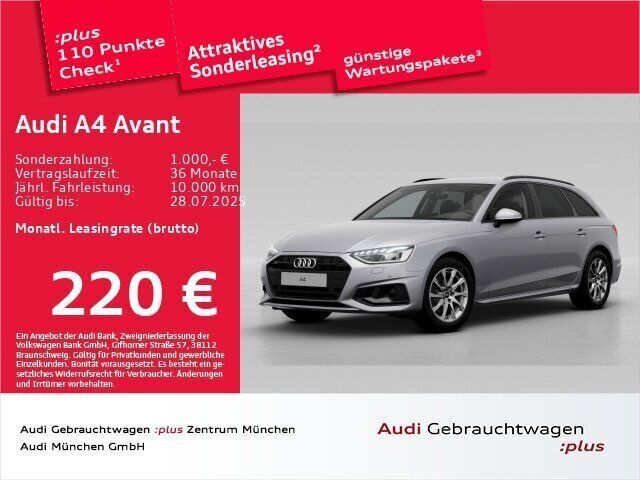 Florettsilber metallic Gebraucht 2024 Audi A4 Advanced Plus Kombi | 40.152 € - Bild 1/2