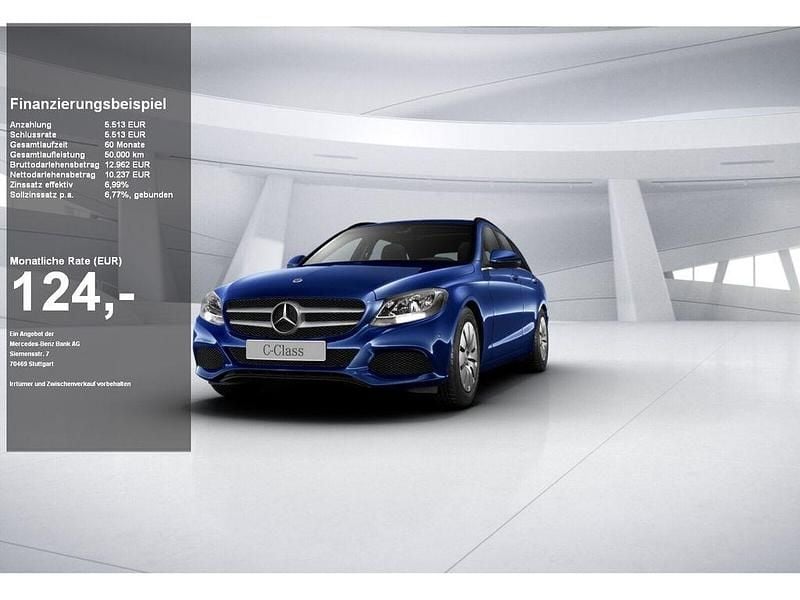 Blau Gebraucht 2017 Mercedes C220 Kombi | 15.750 € (Guter Preis) - Bild 1/4