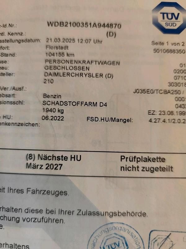 Grün Gebraucht 2025 Mercedes E400 Limousine | 4.500 € - Bild 1/4