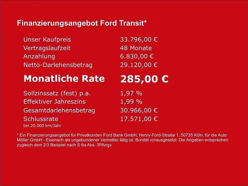 Neu Ford Transit Trend 131 PS (96 kW) 2025 Weiß Limousine