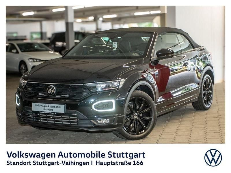 Deep black perleffekt schwarz Gebraucht 2022 VW T-Roc Cabriolet R-line Cabrio | 25.930 € (Superpreis) - Bild 1/4
