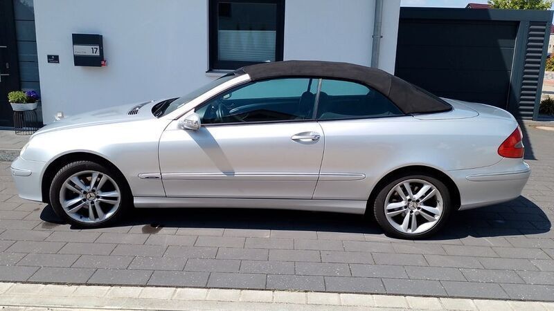 Silber Gebraucht 2007 Mercedes CLK200 Avantgarde Cabrio | 7.390 € (Guter Preis) - Bild 1/4