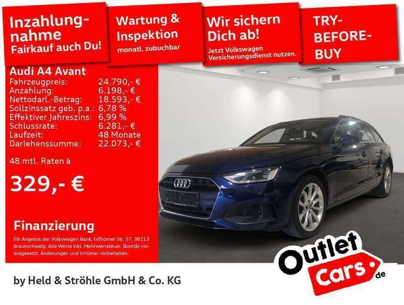 Navarrablau metallic Gebraucht 2021 Audi A4 Business Kombi | 24.790 € (Guter Preis) - Bild 1/3